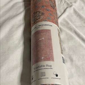 Bridgeton Pink and Gray Washable Rug